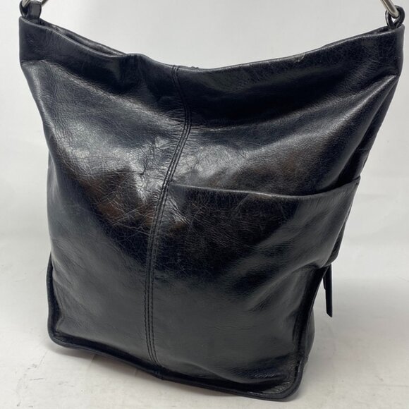 HOBO International Meredith Black Leather Shoulder Hobo Bag - Picture 2 of 7